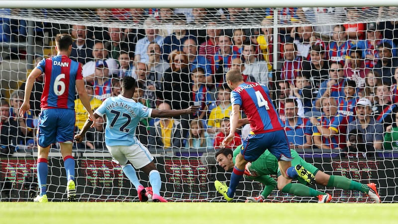 Substitute Kelechi Iheanacho scores a late winner for Manchester City against Crystal Palace on Saturday&nbsp;<br />Picture: PA&nbsp;