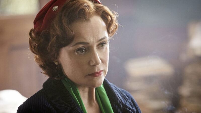 English actress Keeley Hawes in a scene from upcoming TV show The Summer of Rockets 