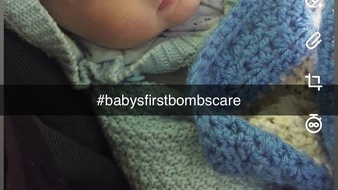 Brónagh Diamond's newborn son took his first bomb scare in his stride this week