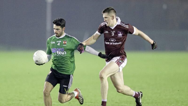 Young players like Derry and Queen&#39;s defender Niall Keenan find themselves with no shortage of conflict of interest at this time of the year Picture by Declan Roughan 