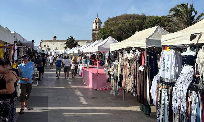 Teguise Sunday market in Lanzarote.