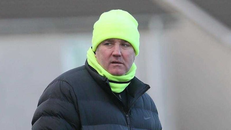Lurgan Celtic's manager Colin Malone has cut a frustrated figure over their goalkeeping crisis