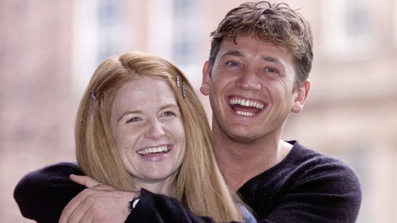 EastEnders stars Sid Owen and Patsy Palmer in 2002 