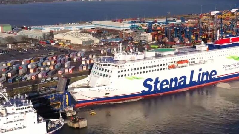 &nbsp;The Stena Embla arriving in Belfast on Januray 2nd 2021