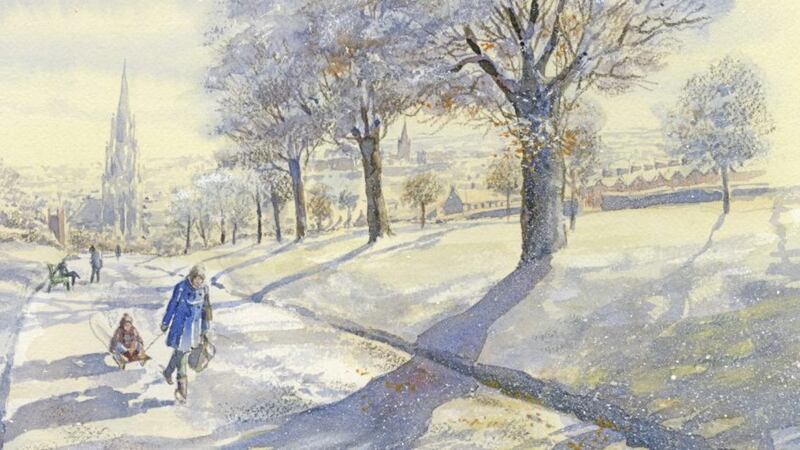 &quot;A Wintry Day in Brooke Park in the 1960s&quot; by Bridget Murray is one of more than 30 paintings which will feature in the exhibition.  