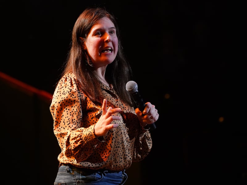 Rosie Jones on stage during An Evening of Comedy for the Teenage Cancer Trust, at the Royal Albert Hall in London
