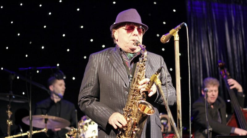 Van Morrison at the Europa Hotel on Monday night &ndash; his late-period image is just as iconic as that of his early days <br />Picture: Richard Purden
