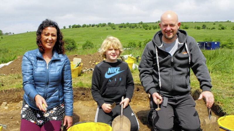 The McCloskey family try their hand at archaeology 