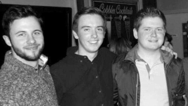 Peter Hughes, Conall Havern and Gavin Sloan, who died in a crash on the A1 in Co Down in August. Picture by Cobbles Bar Kitchen Club 