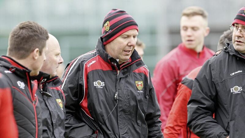Down manager Eamon Burns feels his squad is strengthening despite defeat by Cork.  Pic Philip Walsh 