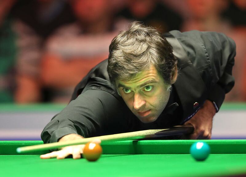 Ronnie O'Sullivan during his match against Jimmy White at the Titanic Exhibition Centre, Belfast&nbsp;