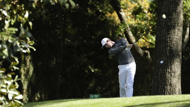 Rory McIlroy tees off on the second hole during a practice round for the Masters on Monday in Augusta&nbsp;<br />Picture by AP