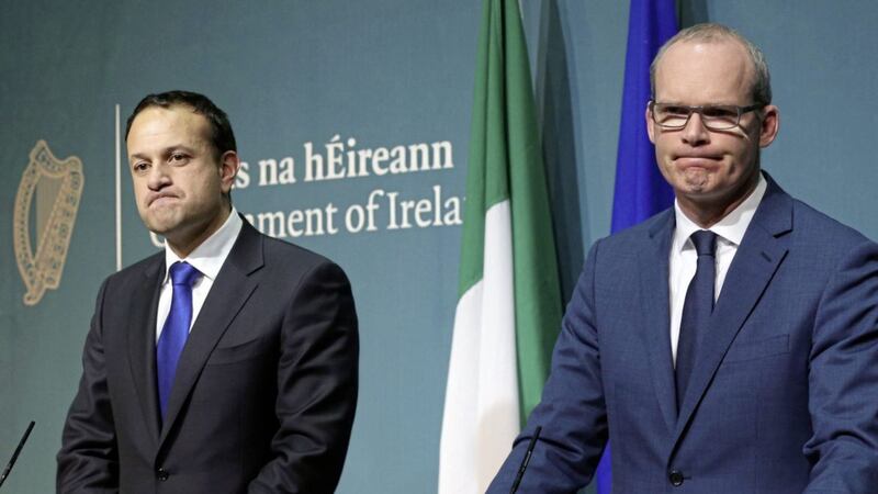Taoiseach Leo Varadkar (left) and Tanaiste Simon Coveney during a press conference at Government Buildings in Dublin. Picture by Laura Hutton/PA Wire 