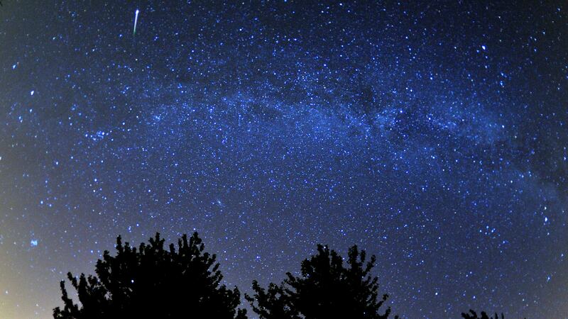 Stargazers will be able to hoping to see clear skies as in this photo from 2013 when the Perseid meteor shower takes place tonight
