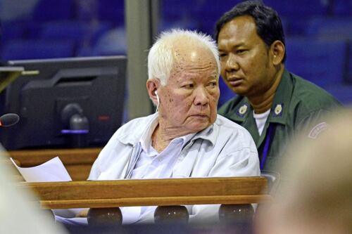 Former Khmer Rouge leader rejects charges against him as genocide trial ends 