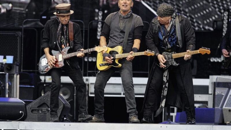 Bruce Springsteen and E Street bandmates Nils Lofgren (left) and Steven Van Zandt, pictured during their 2016 Croke Park gig. Picture by Picture by Matt Bohill