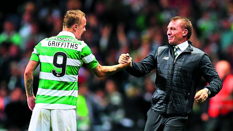 Celtic manager Brendan Rodgers insists Leigh Griffiths and Patrick Roberts (below) will have the opportunity to return to Celtic's starting 11 over the course of the season &nbsp;