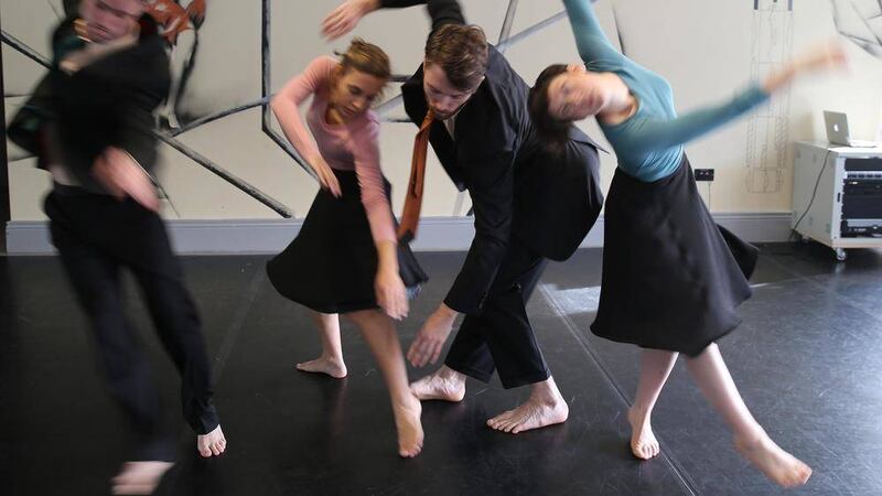 Dancers from rehearsing a piece which premiered at last year&#39;s Belfast Festival at Queen&#39;s. Picture by Hugh Russell 