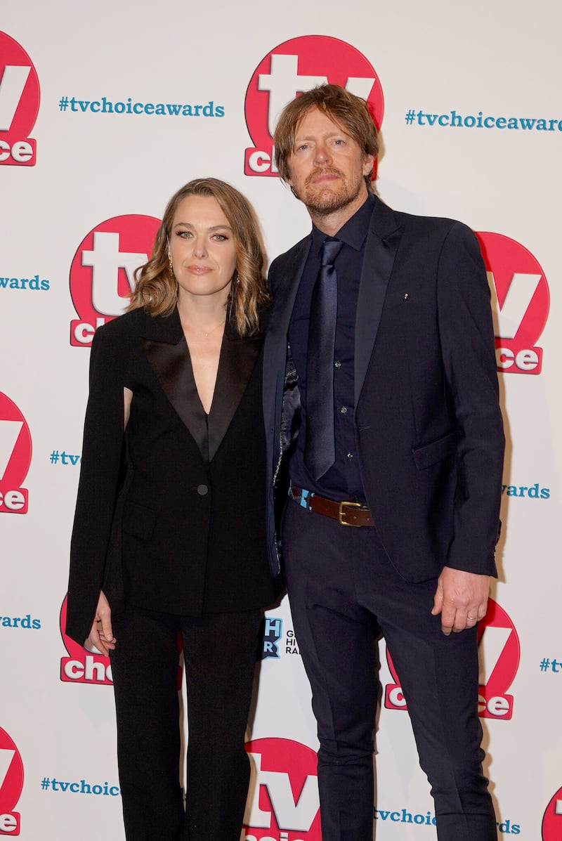 Kris Marshall and Sally Bretton attend the TV Choice Awards 2024