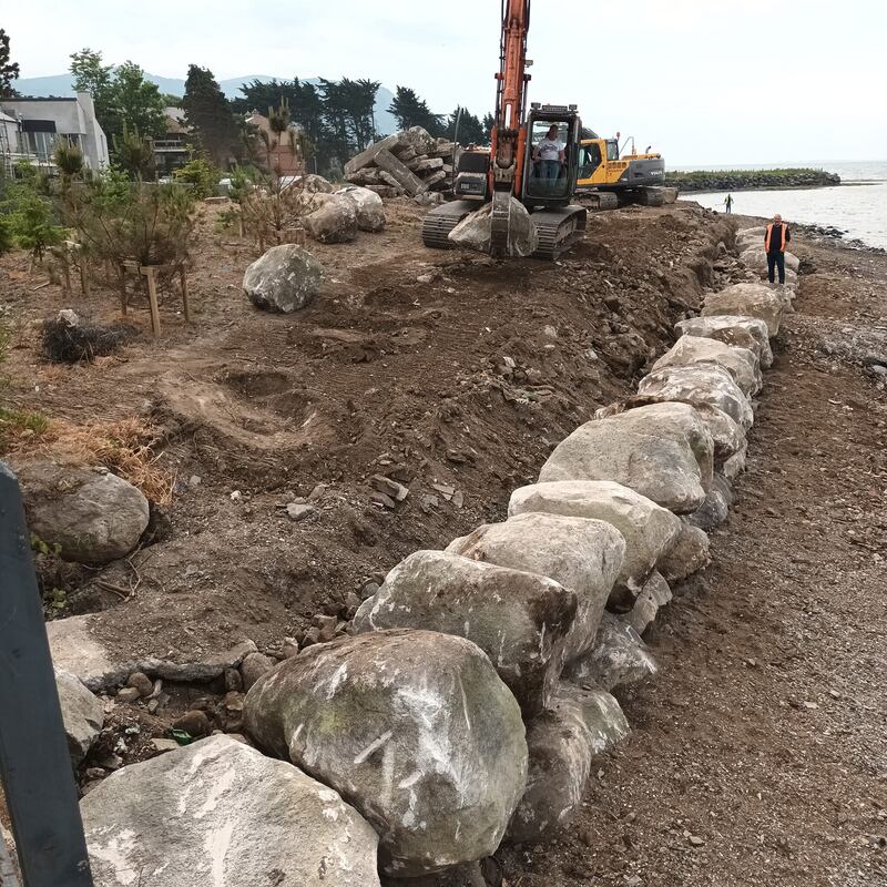  Pictures from the Save Dobbins Point Facebook page appear to show boulders being moved on to the beach.