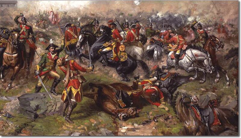 The Battle of Aughrim as depicted in a painting by John Mulvany