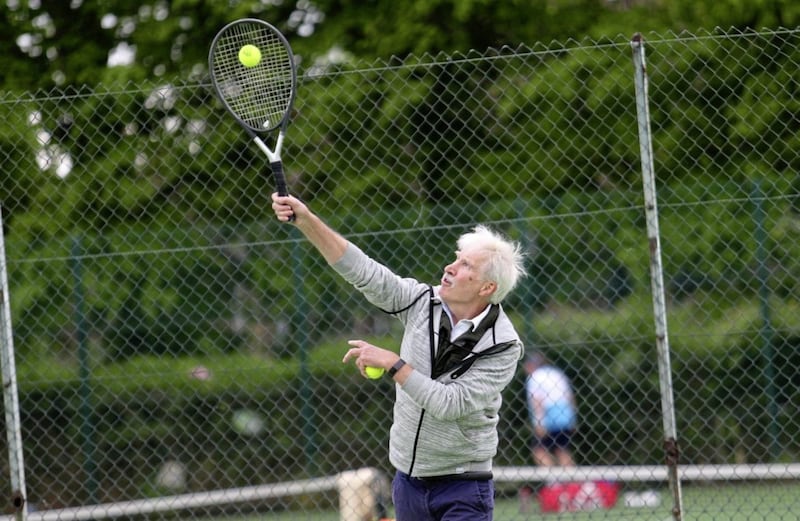 Pearse Linden at Cavehill Tennis Club yesterday. Picture by Mal McCann 