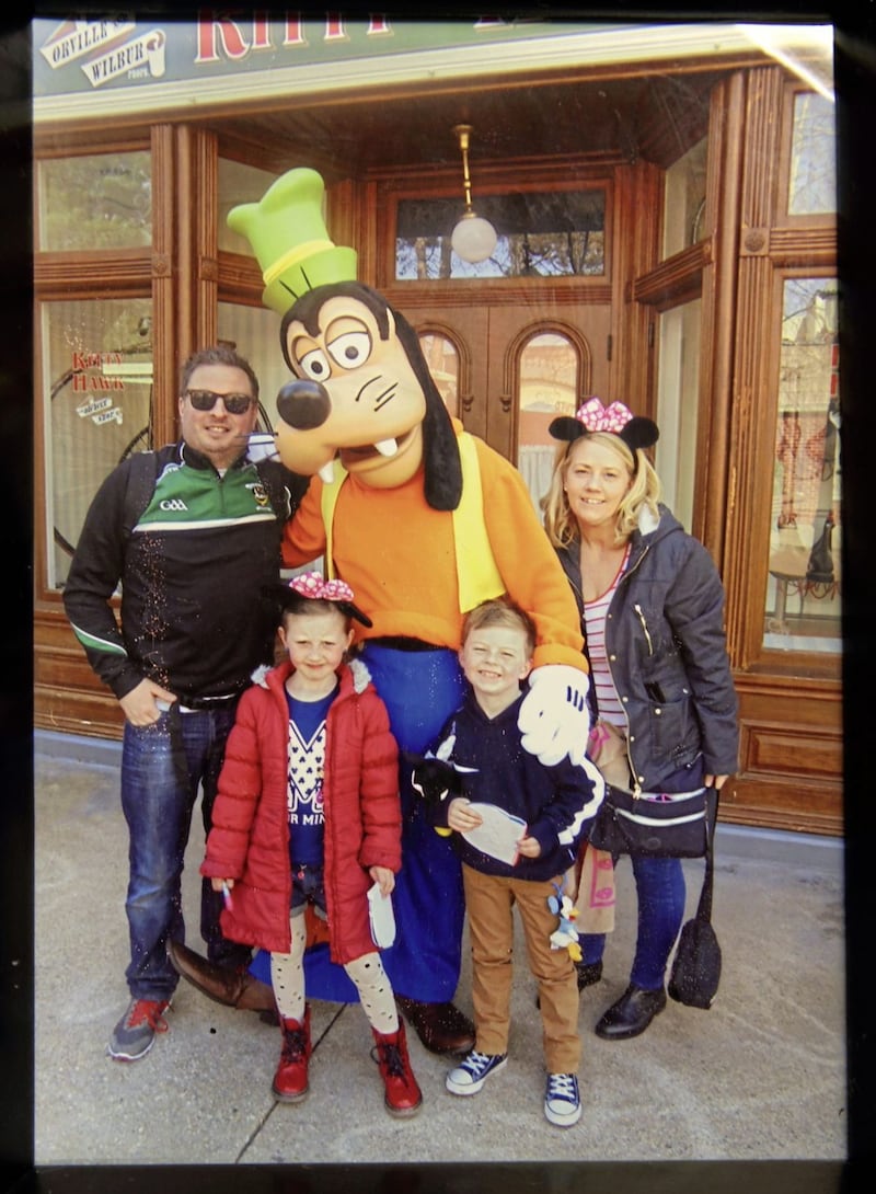 The McShane family on holiday at Disneyland Paris. 