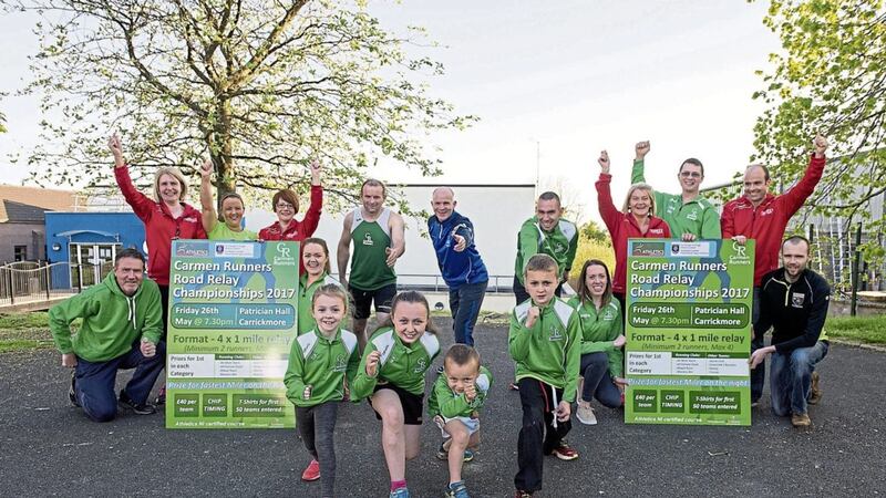 One of the most enjoyable fixtures of the summer has an earlier date this year. The Carrickmore Road Relay Championships, promoted by Carmen Runners, moves from late June to May 26 and occupies a Friday night spot in the Tyrone town. 