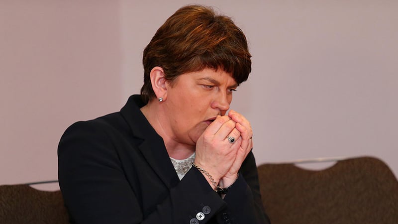Arlene Foster attended her party's election manifesto launch but was too ill to take questions from the media. Picture by Mal McCann&nbsp;
