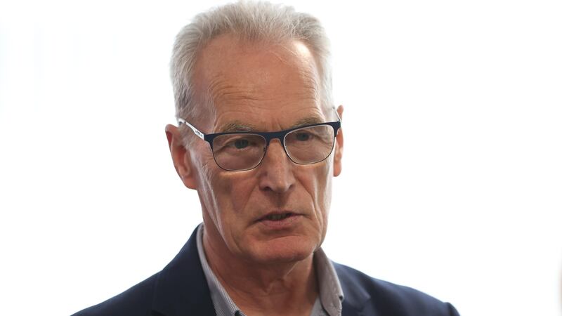 Sinn Fein’s Policing Board member Gerry Kelly said he believed dissident republicans had posted part of a data breach on a wall (Liam McBurney/PA)
