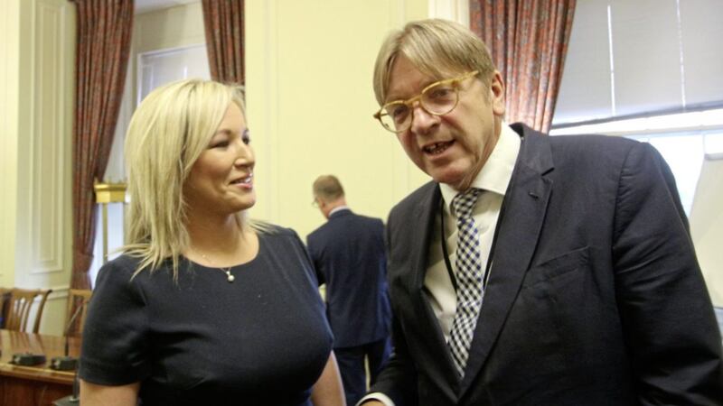 Guy Verhofstadt and Michelle O&#39;Neill at Stormont  