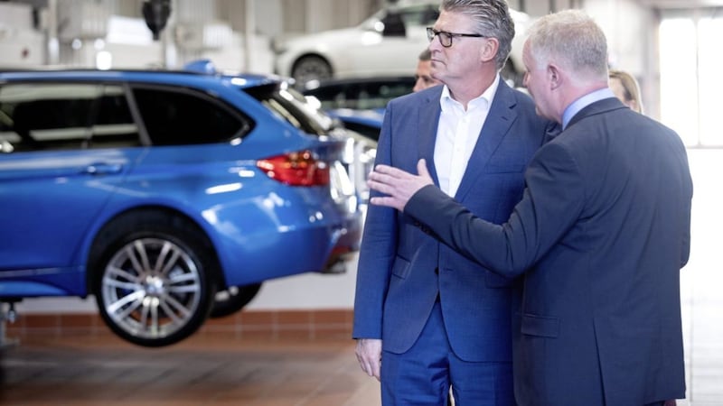 Graeme Grieve (left), chief executive of BMW UK, with Philip Murphy, aftersales director at Bavarian BMW 