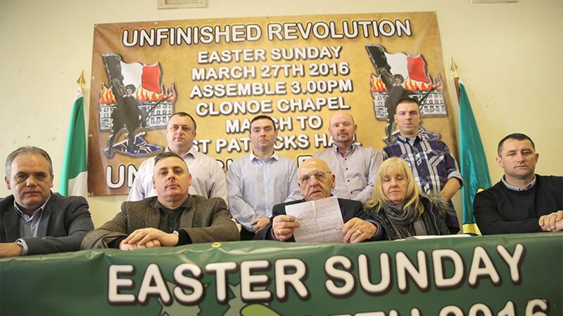 Fionnghuale Perry pictured at the launch of an 'Unfinished Revolution' parade to mark the centenary of the Easter Rising in 2016