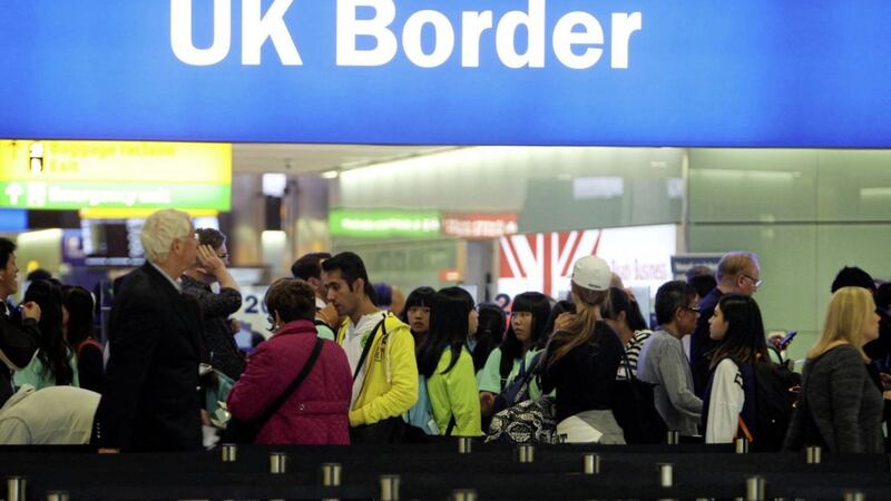 Passengers going through UK Border at Terminal 2 of Heathrow Airport as immigration to the UK has reached a record level. Picture by Steve Parsons, Press Association 