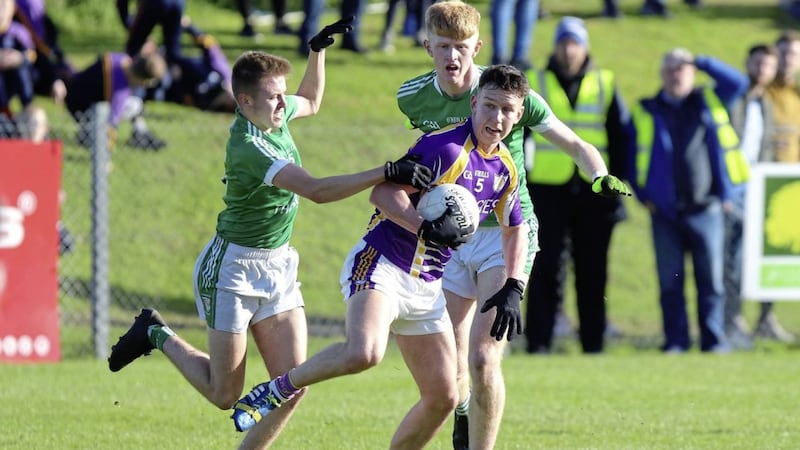 Derrygonnelly earned an away win in Ulster against Antrim champs Cargin at Corrigan Park.<br />Pic: Cliff Donaldson