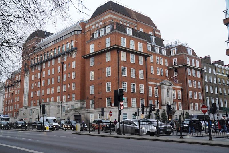 The London Clinic where both the Princess of Wales and the King were treated