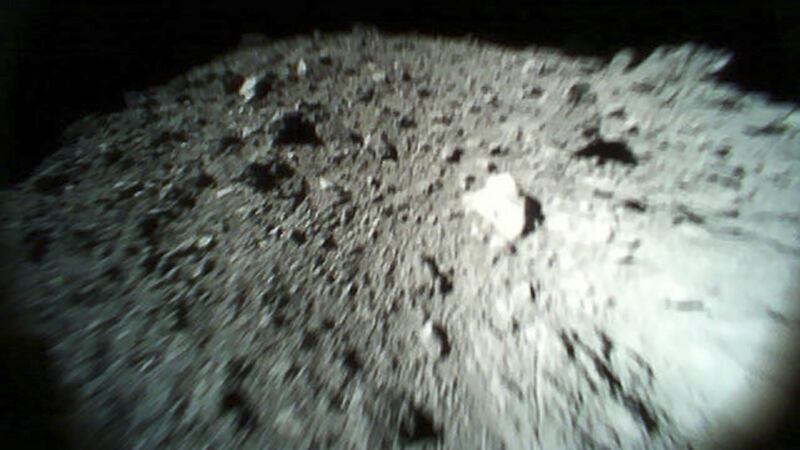 Many of the photos show a rocky surface on the asteroid, presenting challenges for Hayabusa2’s planned touchdown.