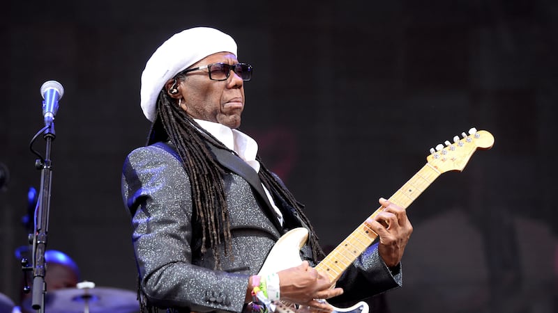 Nile Rodgers and Chic performing on the Pyramid Stage at Glastonbury Festival (Ben Birchall/PA)