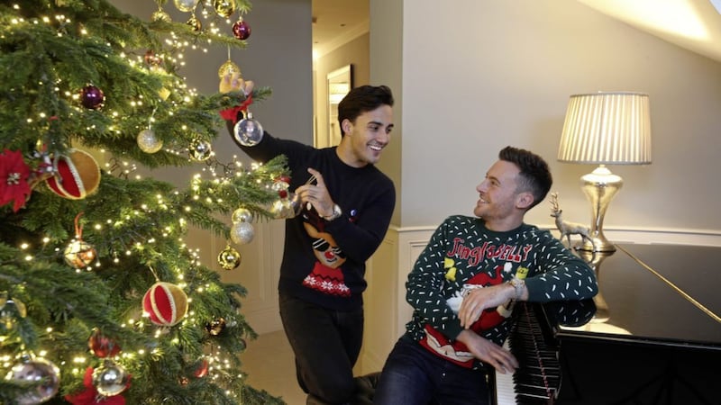Brothers Jake, left, and Nathan Carter, host a festive country-music-inspired celebration from their home in Co Fermanagh this Friday 