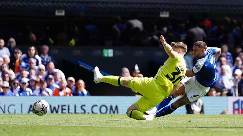 Ipswich’s Wes Burns scores his side’s first goal