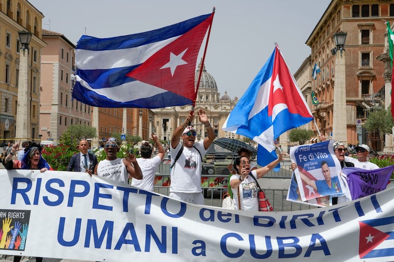 Vatican Pope Cuba Protest