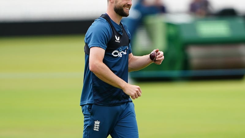 England's Chris Woakes during a nets session at Lord's ahead of the Test match against Ireland. Picture by PA