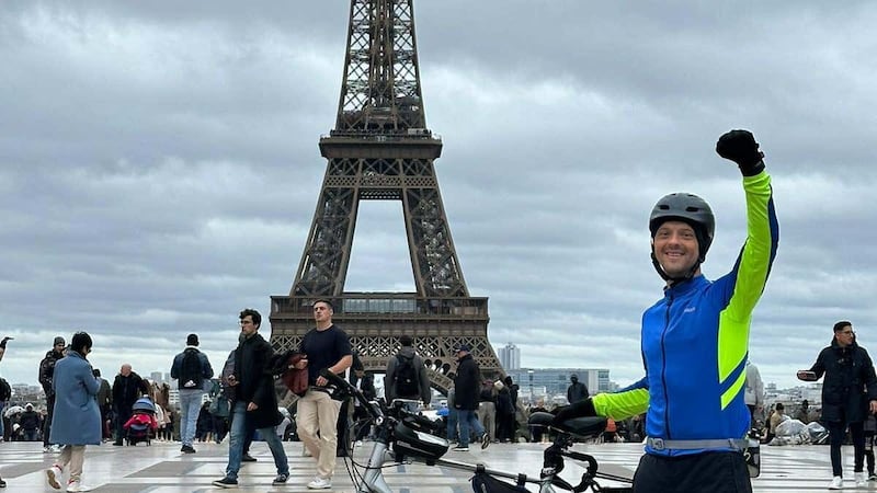 Robert Seaward cycled 200 miles from Buckinghamshire to Paris to watch the Rugby World Cup final (Robert Seaward)