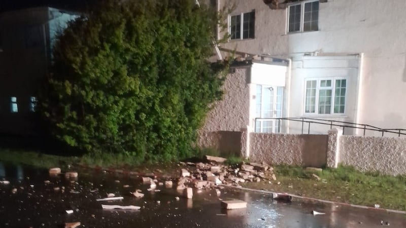 A lightning strike damaged the roof at a residential care home in Elmer, West Sussex Fire and Rescue said