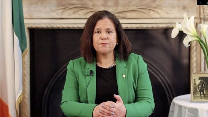 Sinn F&eacute;in president Mary Lou McDonald saw her personal approval rating rise from 42 per cent to 43 per cent 