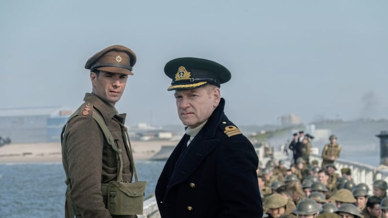 Kenneth Branagh, right, as Commander Bolton, in Dunkirk 