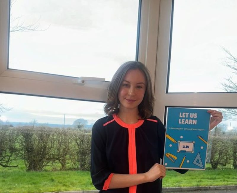 Youth MP for North Antrim Lauren Bond with Let Us Learn report