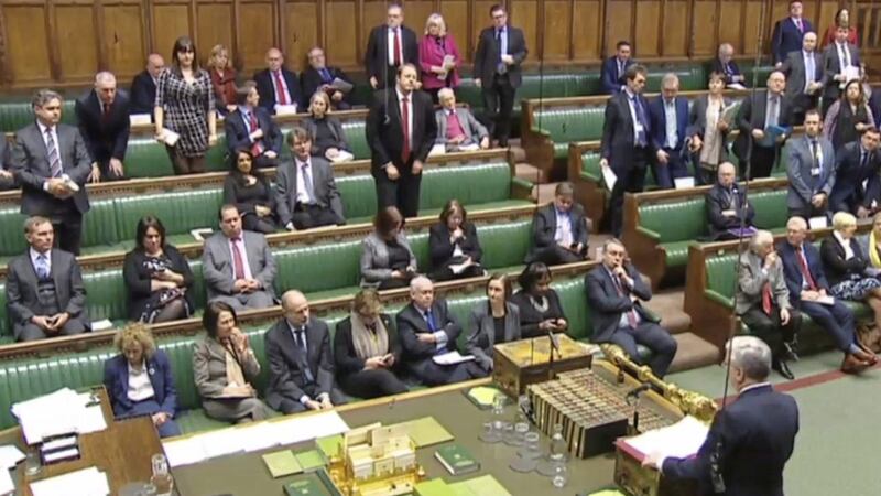 British defence secretary Michael Fallon responds to an urgent question about the Trident missile test at the centre of cover-up allegations in the House of Commons Picture: PA 
