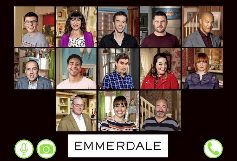 Emmerdale cast members taking part in the long-running ITV soap&#39;s lockdown episodes 