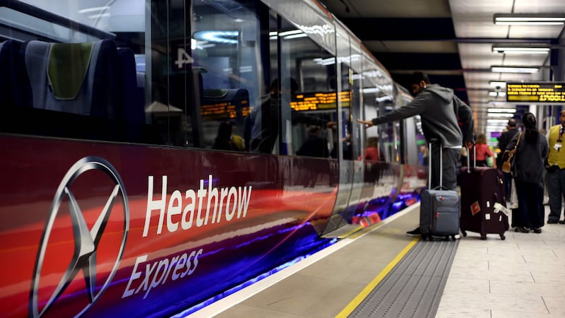 The Aslef strike means the frequency of the Heathrow Express will be halved from four trains an hour to two on Thursday (Steve Parsons/PA)